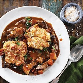 Beef Stew with Cheddar Dumplings