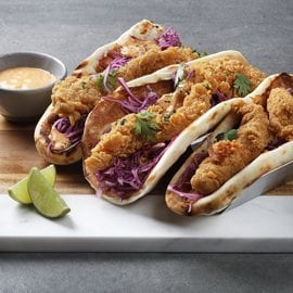 Poulet super croustillant enveloppé dans Naan Poulet super croustillant enveloppé dans Naan