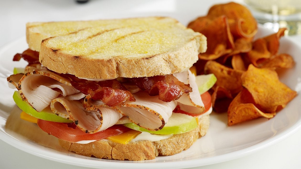 Sandwich bœuf bacon dinde et pommes – Recette
