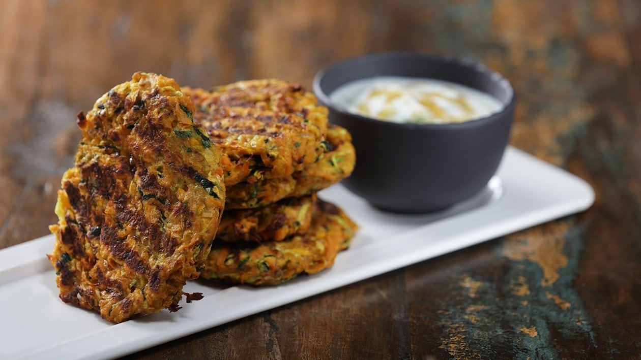 Zucchini Fritters with Yogurt Sauce