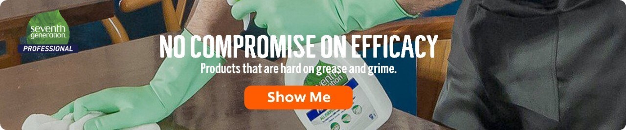 Foodservice professional wiping table surface